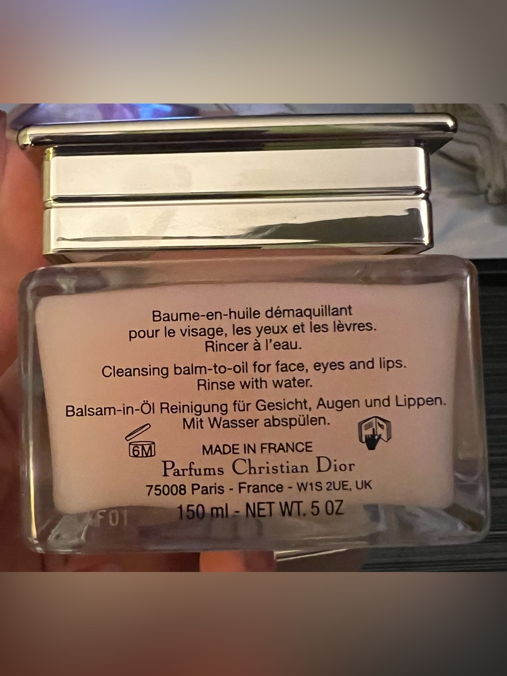 Dior prestige by Christian Dior. Exceptional cleansing balm to oil 150ml/5 oz - Picture 6 of 7